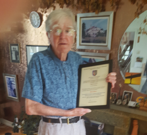 Bro Hall receives 60 years certificate